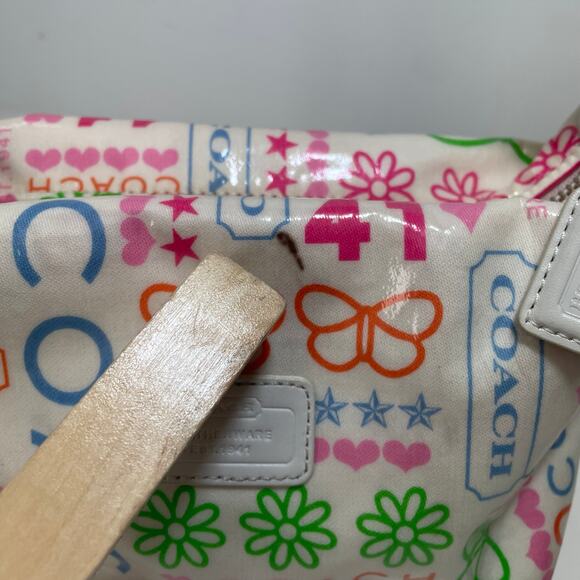 Y2K Coach Bandana Print Daisy Butterfly Mini Shoulder Bag FS8815 - Picture 7 of 12